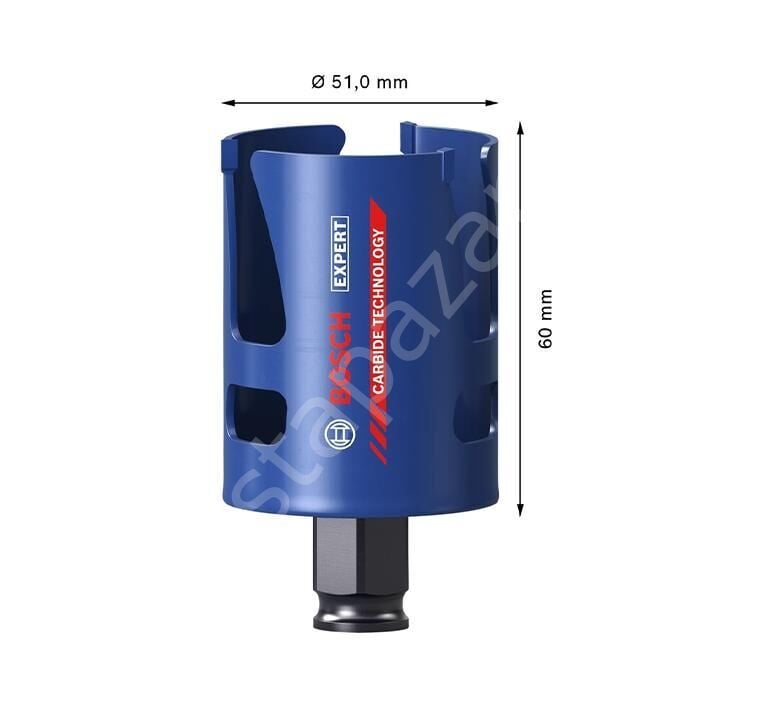 Bosch Expert Construction Material Delik Açma Testeresi 51 x 60 mm