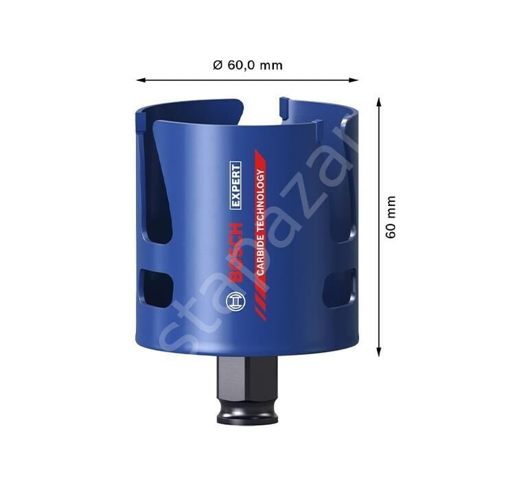 Bosch Expert Construction Material Delik Açma Testeresi 60 x 60 mm