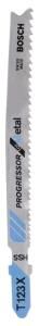 Bosch - Kademeli Artan Dişli Seri Metal İçin T 123 XF Dekupaj Testeresi Bıçağı - 5'Li Paket 2608638473