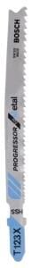 Bosch - Kademeli Artan Dişli Seri Metal İçin T 123 XF Dekupaj Testeresi Bıçağı - 5'Li Paket 2608638473