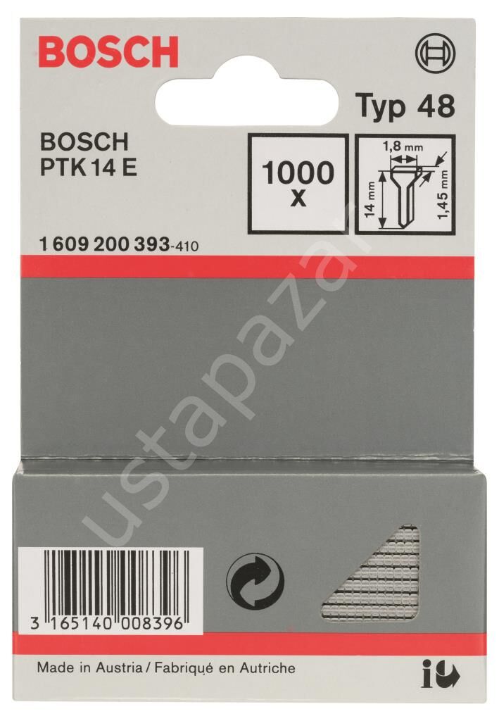 Bosch - Zımba Çivisi 14mm PTK 14/3,6 V 1609200393