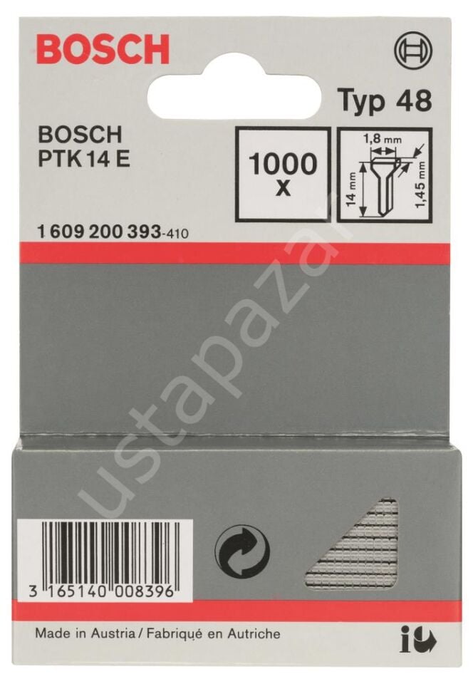 Bosch - Zımba Çivisi 14mm PTK 14/3,6 V 1609200393