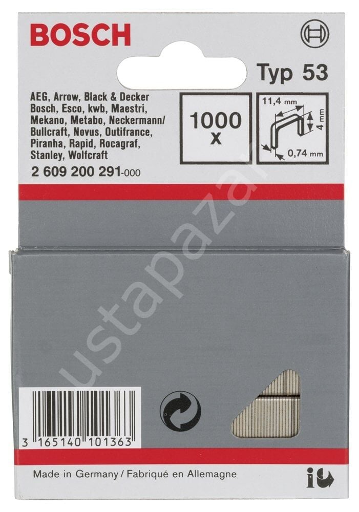 Bosch - Zımba Teli Tip 53 11,4*0,74*4 mm 2609200291