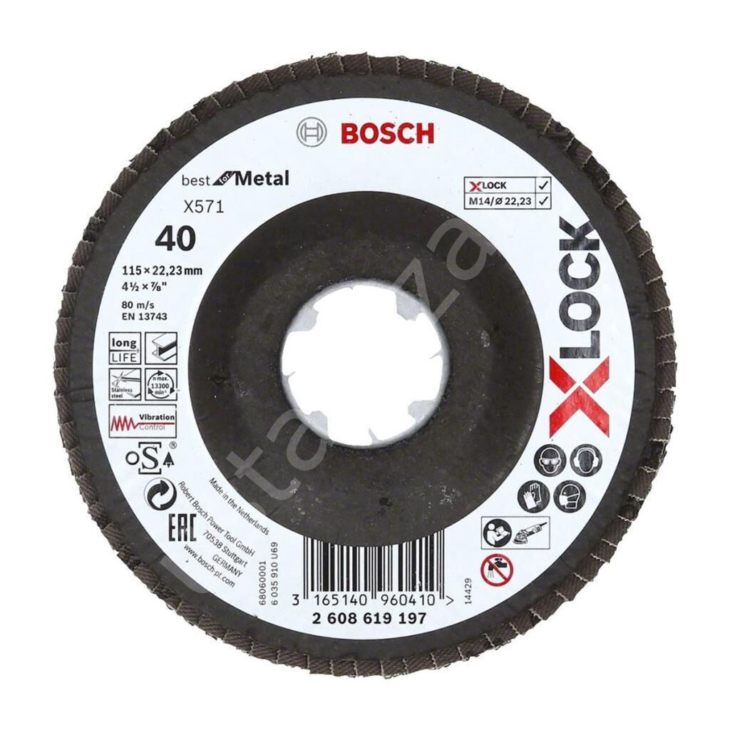 X-Lock Best For Metal 115MM 40KUM Flap - 2608621763