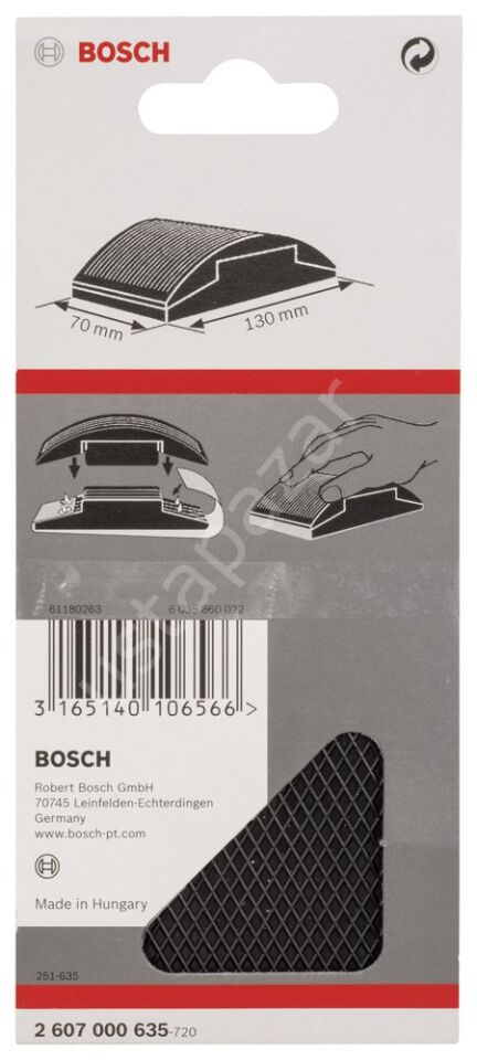 Bosch - Lastik El Zımpara Takozu 60*100 mm 2607000635