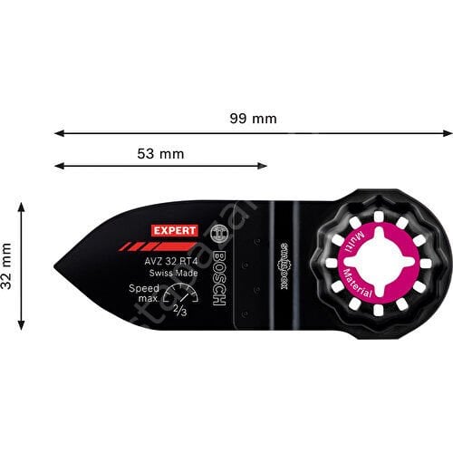 Bosch Expert Sanding Finger Coarse Avz 32 Rt4 Çok Fonksiyonlu Makine Zımpara Pleyti 32 x 50 mm