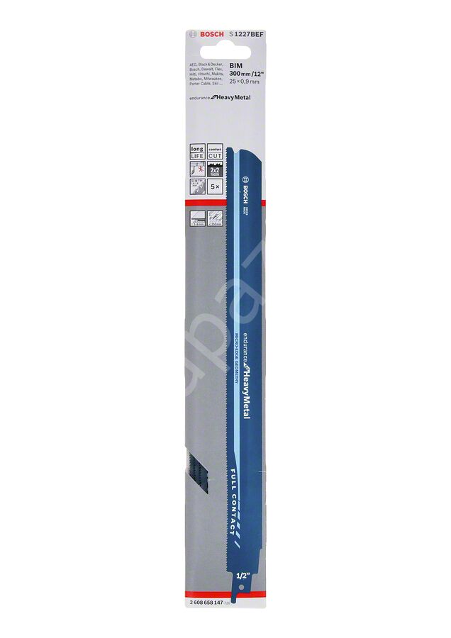 Bosch - Endurance Serisi Ağır Metal için Panter Testere Bıçağı S 1227 BEF 5'li 2608658147