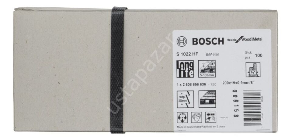 Bosch - Flexible Serisi Ahşap Ve Metal için Panter Testere Bıçağı S 1022 HF - 100'lü 2608656636