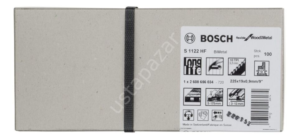 Bosch - Flexible Serisi Ahşap Ve Metal için Panter Testere Bıçağı S 1122 HF - 100'lü 2608656034