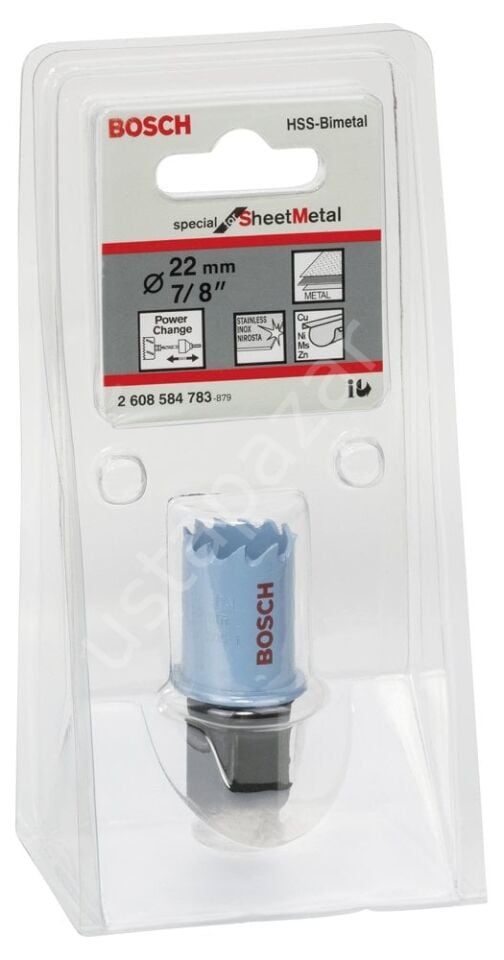 Bosch - Special Serisi Metal Ve Inox Malzemeler için Delik Açma Testeresi (Panç) 22 mm 2608584783