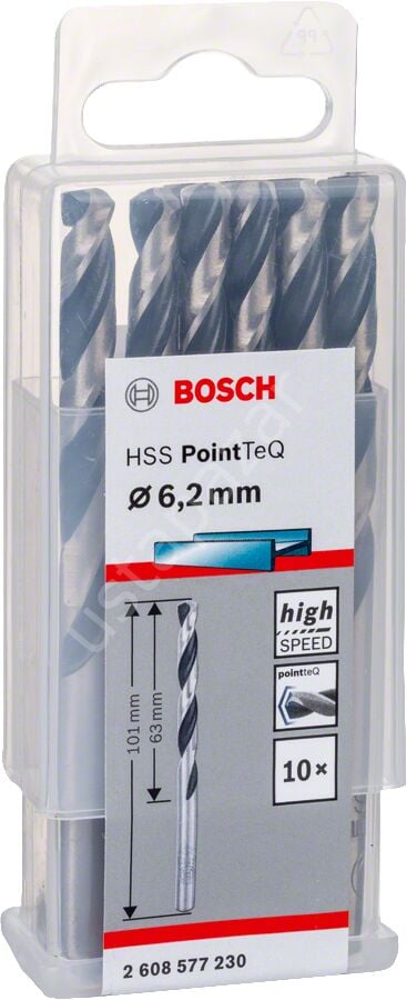 Bosch - HSS-PointeQ Metal Matkap Ucu 6,2 mm 10'lu 2608577230