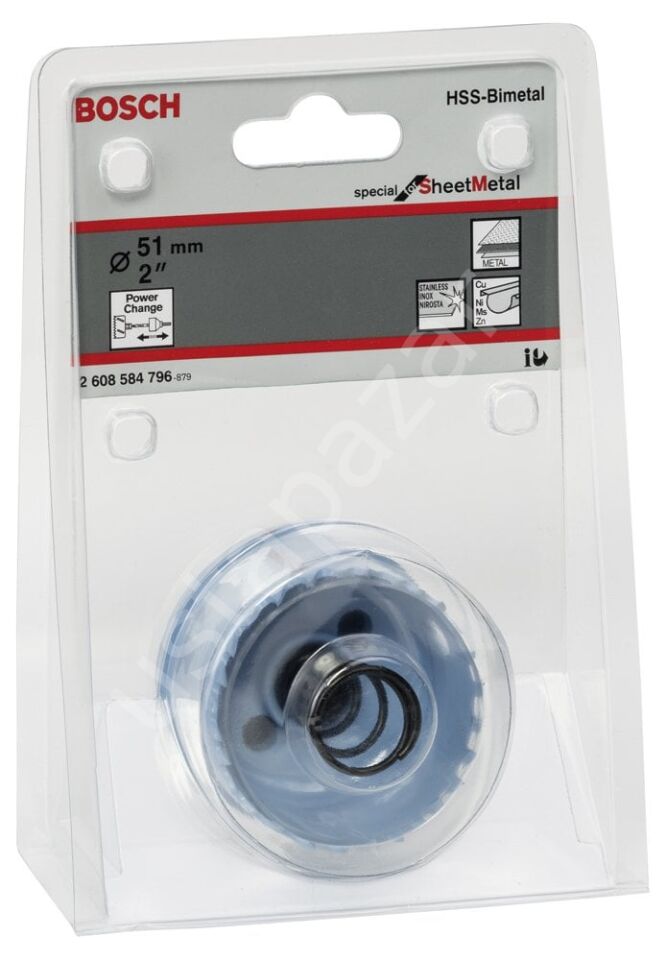 Bosch - Special Serisi Metal Ve Inox Malzemeler için Delik Açma Testeresi (Panç) 51 mm 2608584796