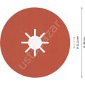 Bosch R782 Expert 180 mm 120 Kum Inox Disk Zımpara 25'li 2608621831