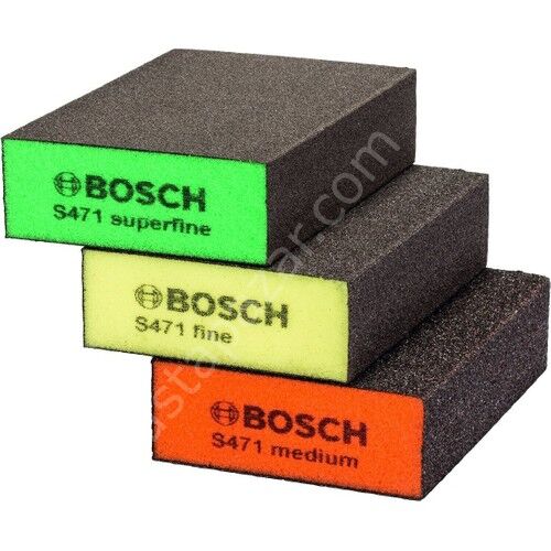 Bosch S471 Takoz Sünger Zımpara Seti 3 Parça (2608901175)