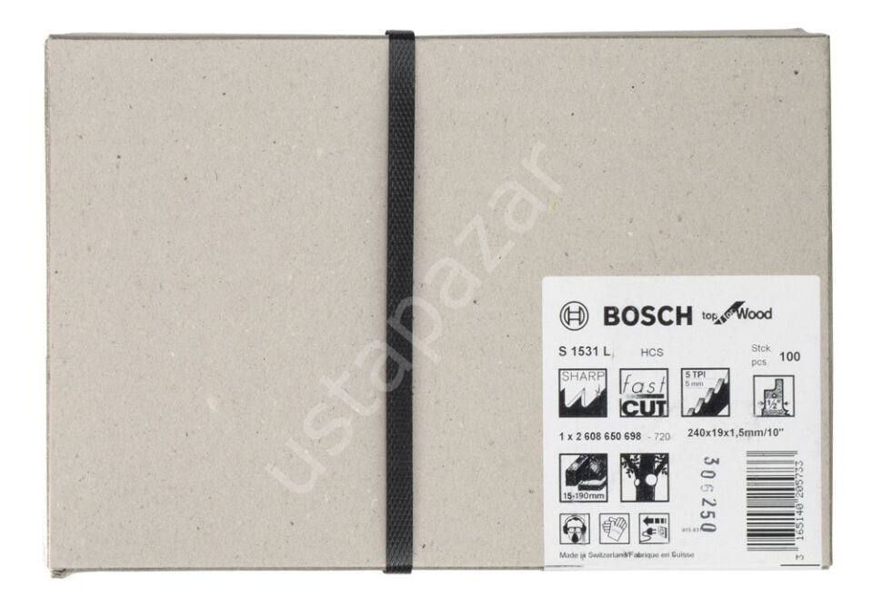 Bosch - Top Serisi Ahşap için Panter Testere Bıçağı S 1531 L - 100'lü 2608650698