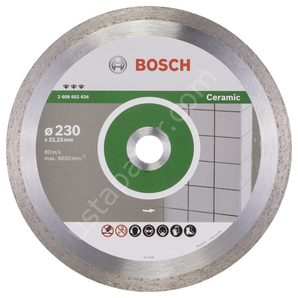 Bosch - Best Serisi Seramik İçin, Elmas Kesme Diski 230 mm 2608602634