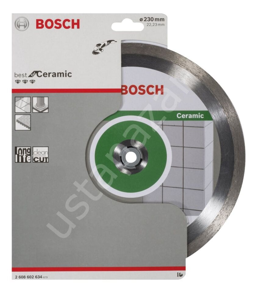 Bosch - Best Serisi Seramik İçin, Elmas Kesme Diski 230 mm 2608602634