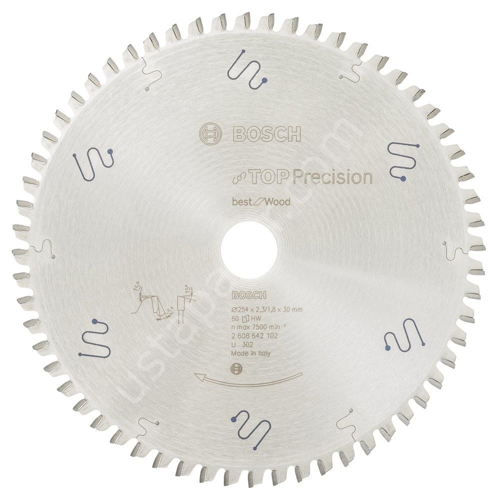 Bosch - Best Serisi Hassas Kesim Ahşap için Daire Testere Bıçağı 254*30 mm 60 Diş 2608642102