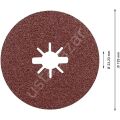Bosch Expert X-Lock - 125 mm 60 Kum Metal İçin Prisma Teknoloji Fiber Zımpara Diski