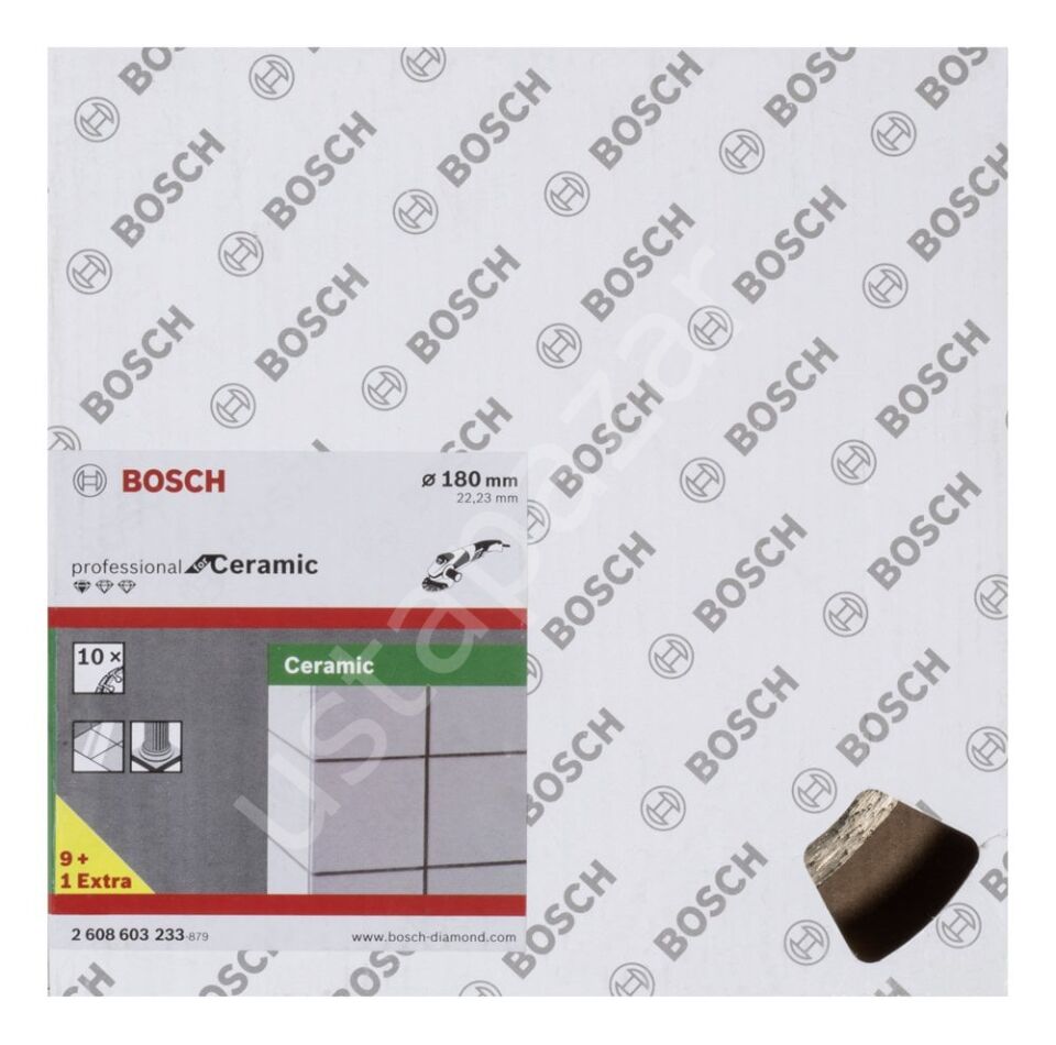 Bosch - Standard Seri Seramik İçin, 9+1 Elmas Kesme Diski Set 180 mm 2608603233