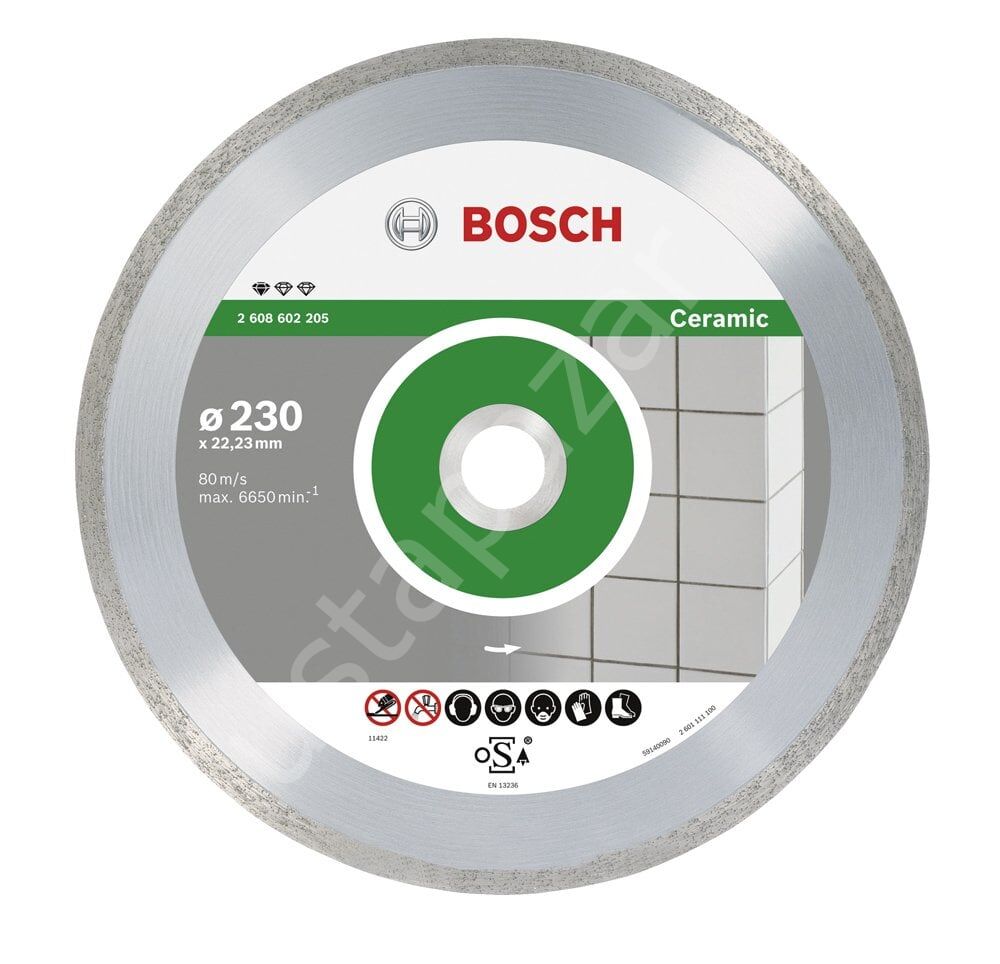 Bosch - Standard Seri Seramik İçin, 9+1 Elmas Kesme Diski Set 230 mm 2608603234