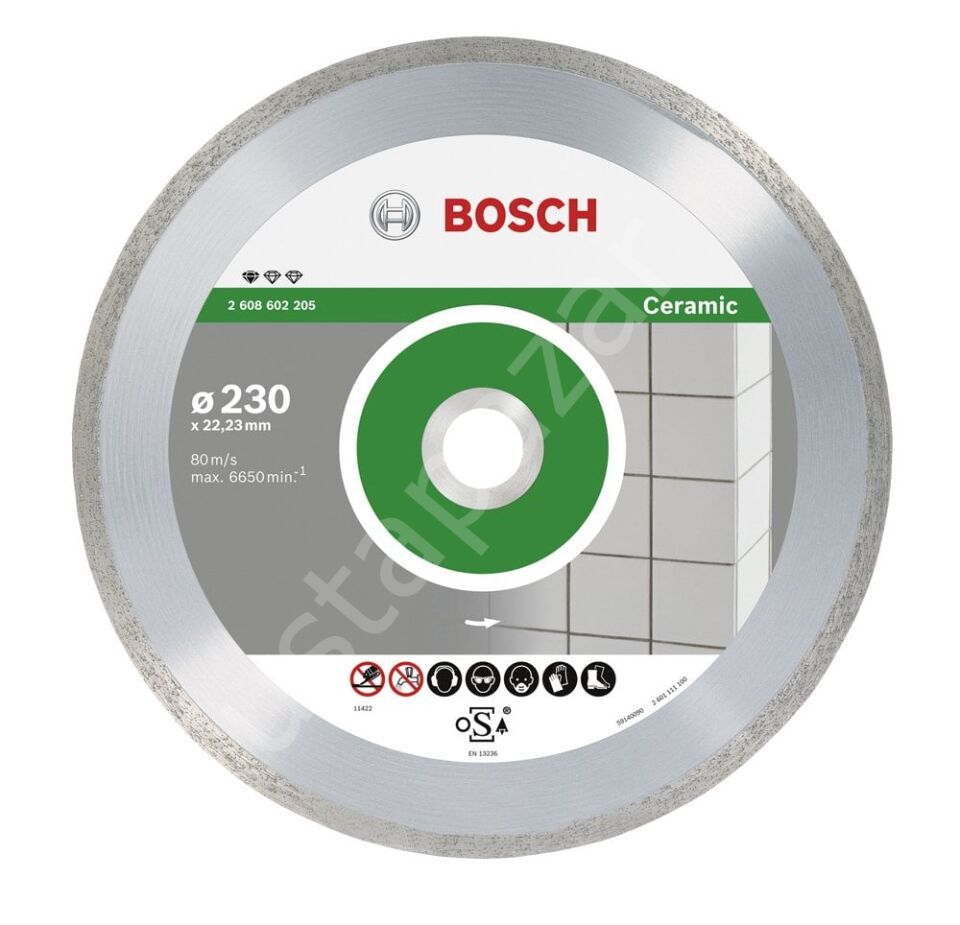 Bosch - Standard Seri Seramik İçin, 9+1 Elmas Kesme Diski Set 230 mm 2608603234