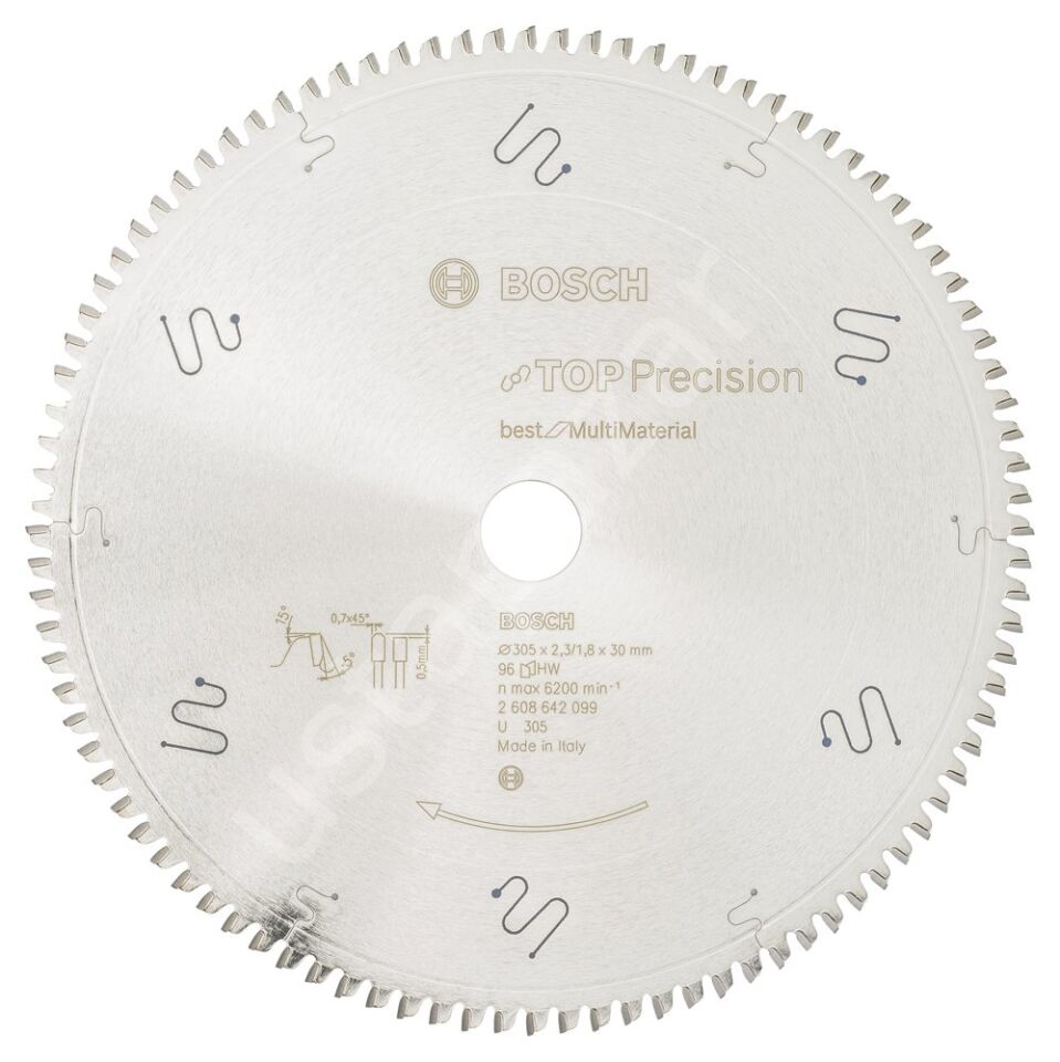 Bosch - Best Serisi Hassas Kesim Çoklu Malzeme için Daire Testere Bıçağı 305*30 mm 96 Diş 2608642099