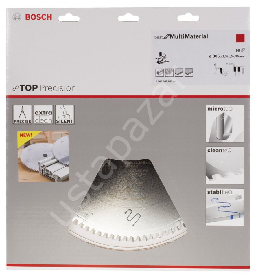 Bosch - Best Serisi Hassas Kesim Çoklu Malzeme için Daire Testere Bıçağı 305*30 mm 96 Diş 2608642099