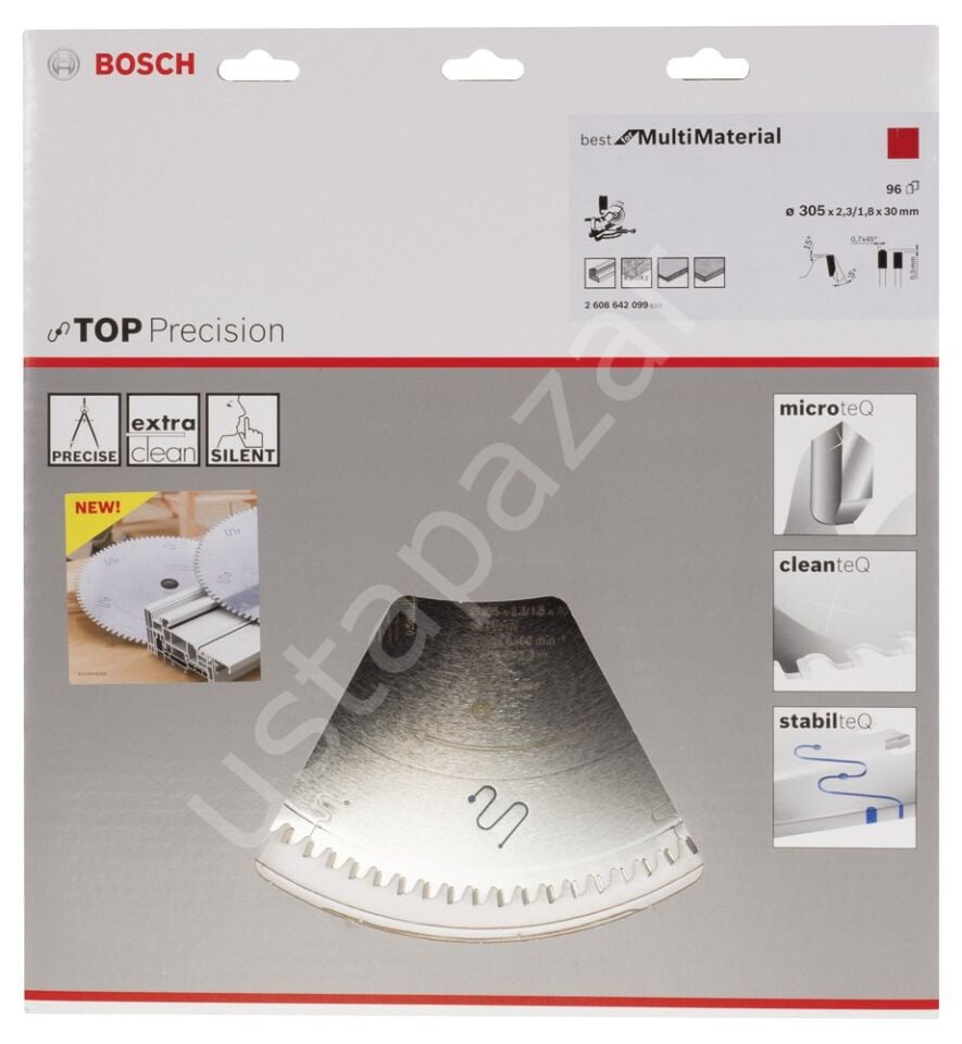 Bosch - Best Serisi Hassas Kesim Çoklu Malzeme için Daire Testere Bıçağı 305*30 mm 96 Diş 2608642099