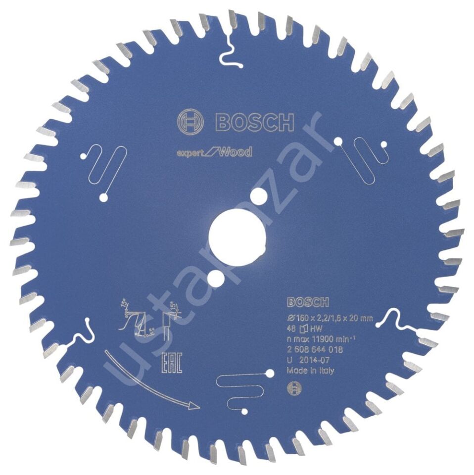 Bosch - Expert Serisi Ahşap için Daire Testere Bıçağı 160*20 mm 48 Diş 2608644018