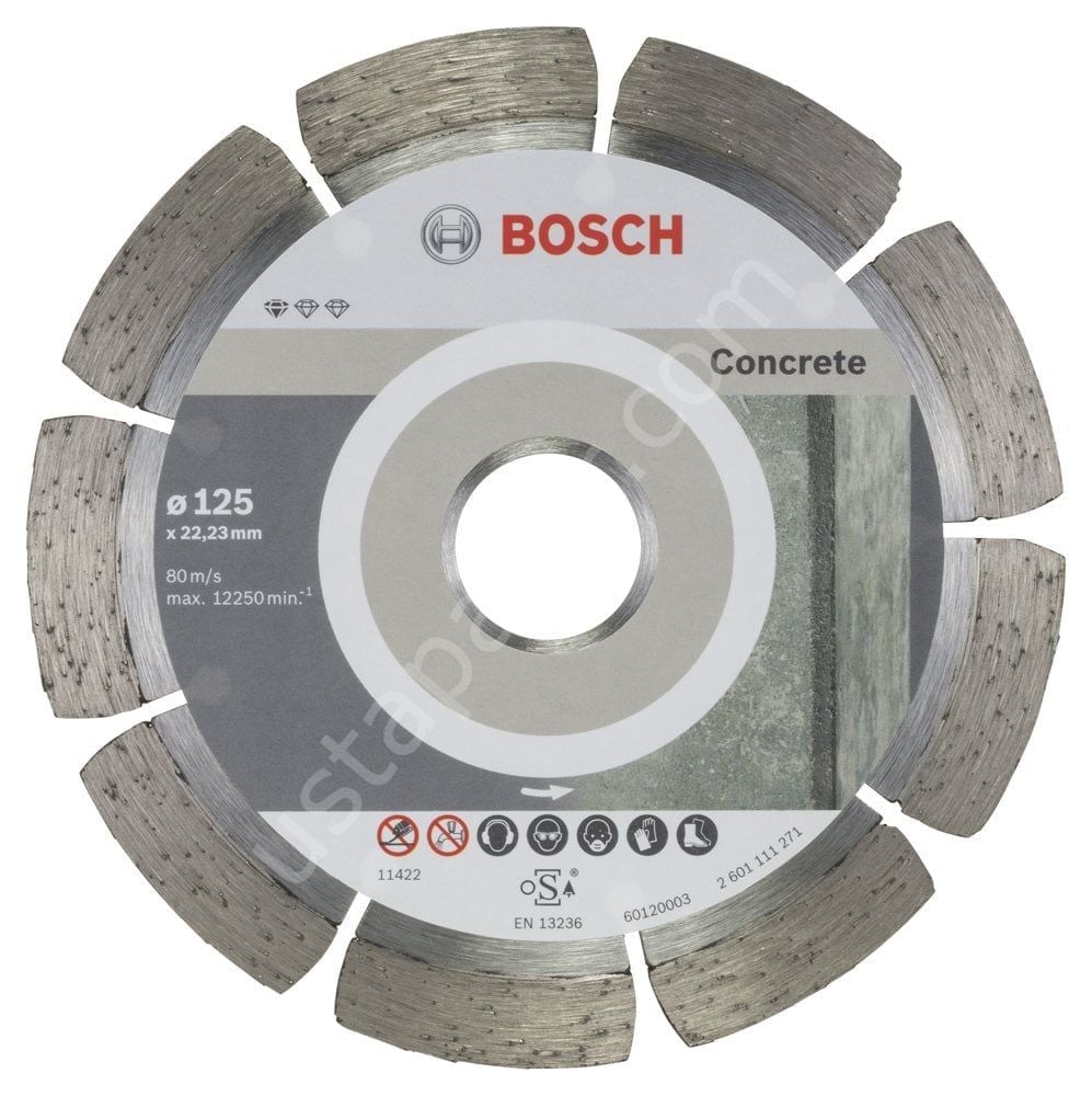 Bosch - Standard Seri Beton İçin, 9+1 Elmas Kesme Diski Set 125 mm 2608603240