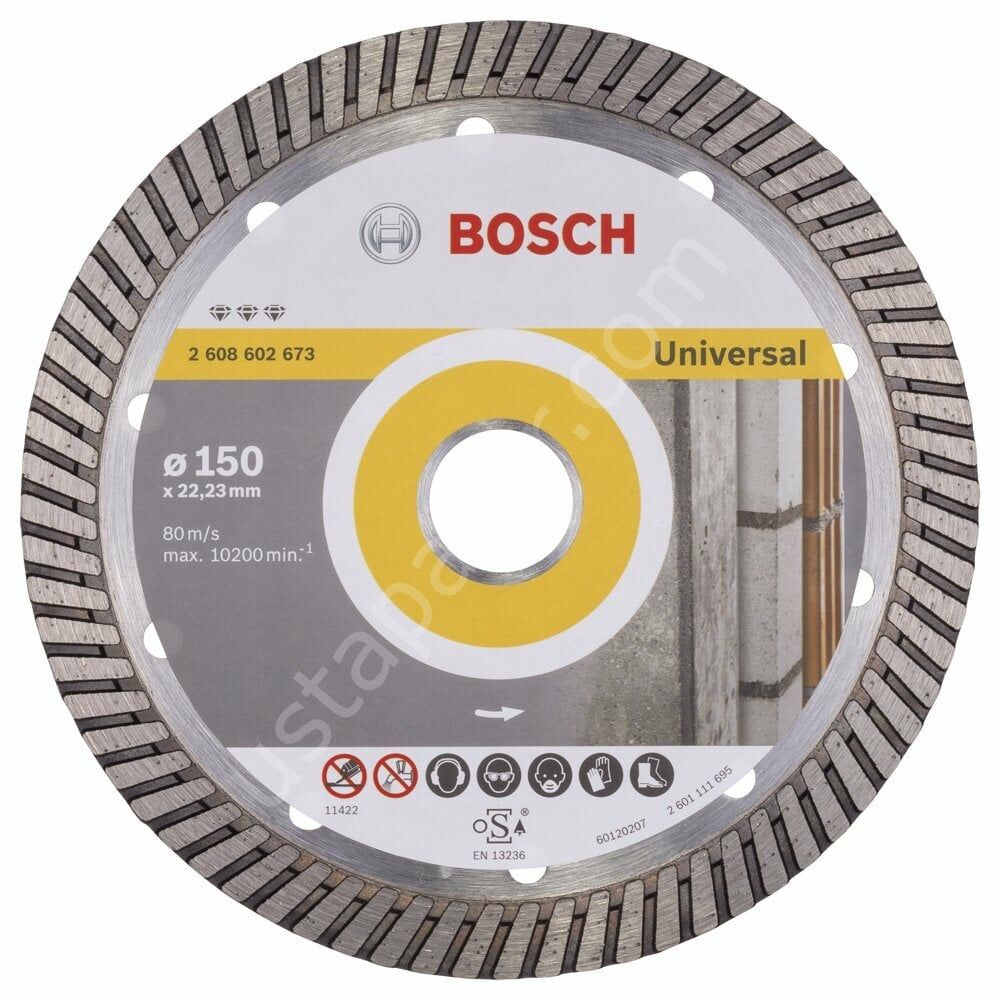 Bosch - Best Serisi Genel Yapı Malzemeleri İçin Turbo Segmanlı Elmas Kesme Diski 150 mm 2608602673