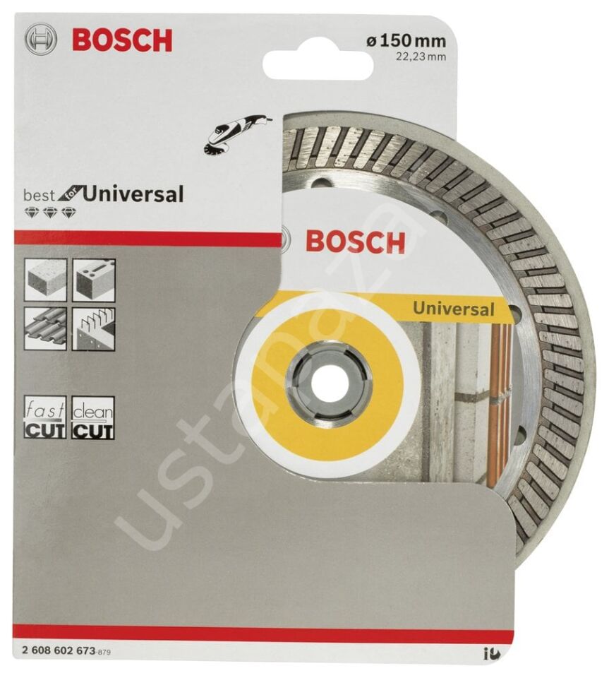 Bosch - Best Serisi Genel Yapı Malzemeleri İçin Turbo Segmanlı Elmas Kesme Diski 150 mm 2608602673