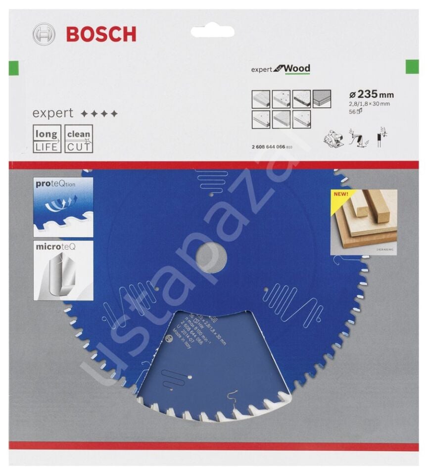 Bosch - Expert Serisi Ahşap için Daire Testere Bıçağı 235*30 mm 56 Diş 2608644066