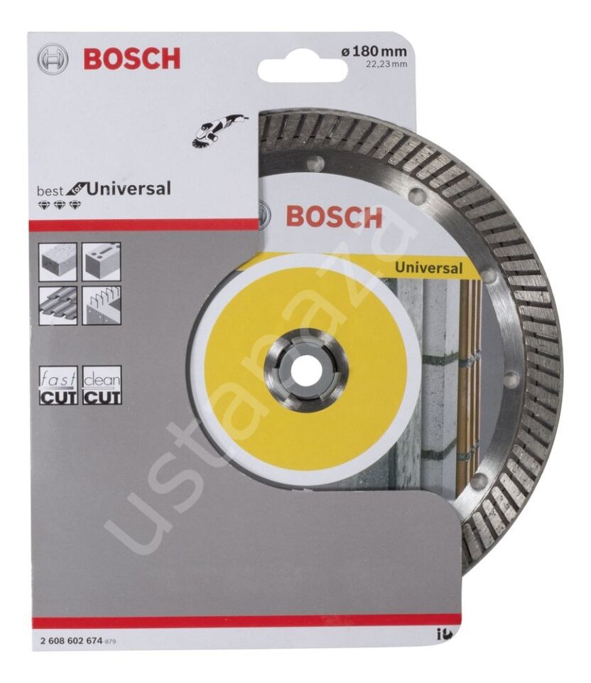 Bosch - Best Serisi Genel Yapı Malzemeleri İçin Turbo Segmanlı Elmas Kesme Diski 180 mm 2608602674