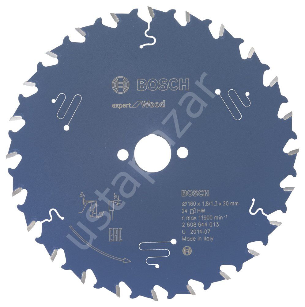 Bosch - Expert Serisi Ahşap için Daire Testere Bıçağı 160*20 mm 24 Diş 2608644013