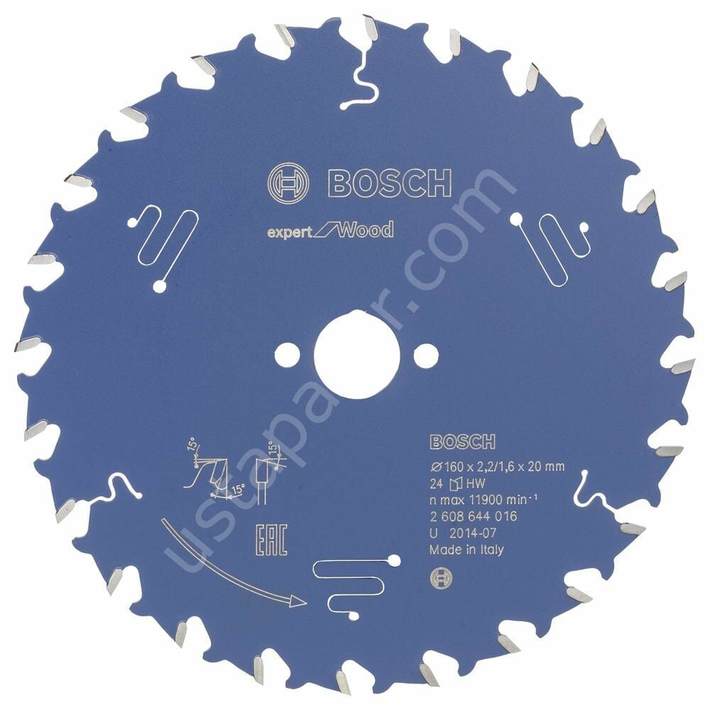 Bosch - Expert Serisi Ahşap için Daire Testere Bıçağı 160*20 mm 24 Diş 2608644016