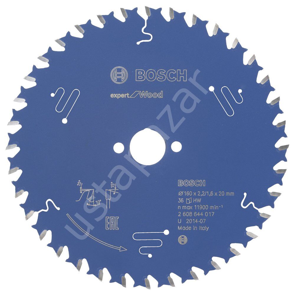 Bosch - Expert Serisi Ahşap için Daire Testere Bıçağı 160*20 mm 36 Diş 2608644017