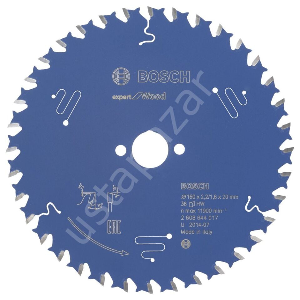 Bosch - Expert Serisi Ahşap için Daire Testere Bıçağı 160*20 mm 36 Diş 2608644017
