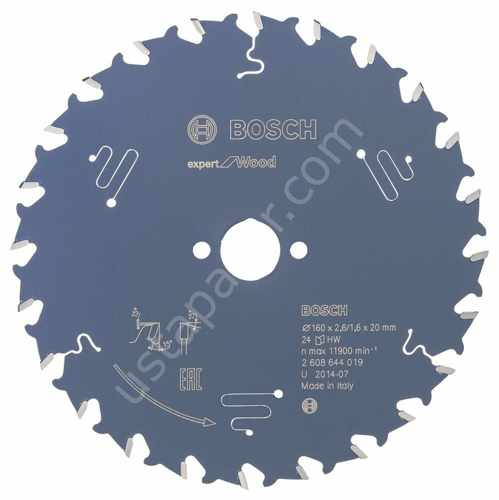 Bosch - Expert Serisi Ahşap için Daire Testere Bıçağı 160*20 mm 24 Diş 2608644019