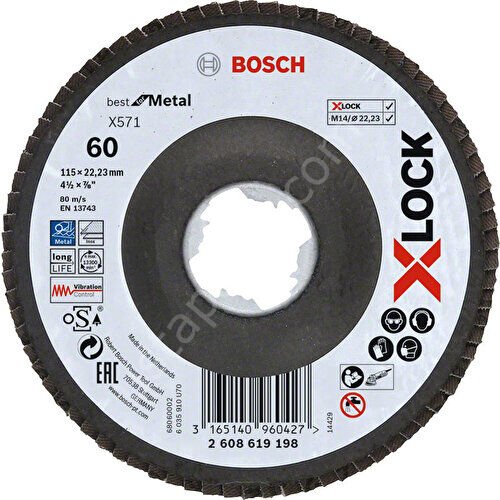 Bosch X-Lock Best For Metal 115MM 60KUM Flap - 2608621764