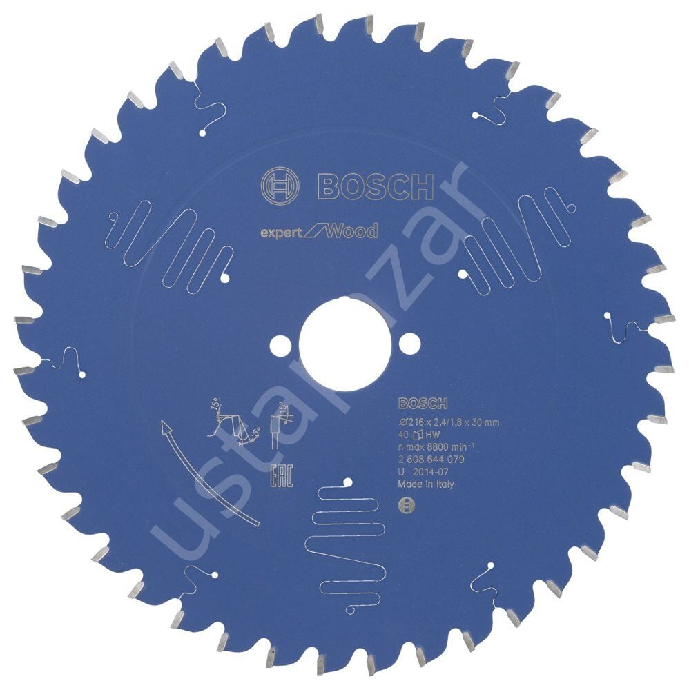 Bosch - Expert Serisi Ahşap için Daire Testere Bıçağı 216*30 mm 40 Diş 2608644079