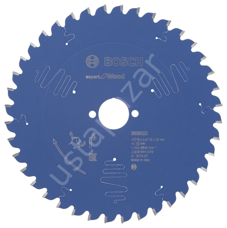 Bosch - Expert Serisi Ahşap için Daire Testere Bıçağı 216*30 mm 40 Diş 2608644079