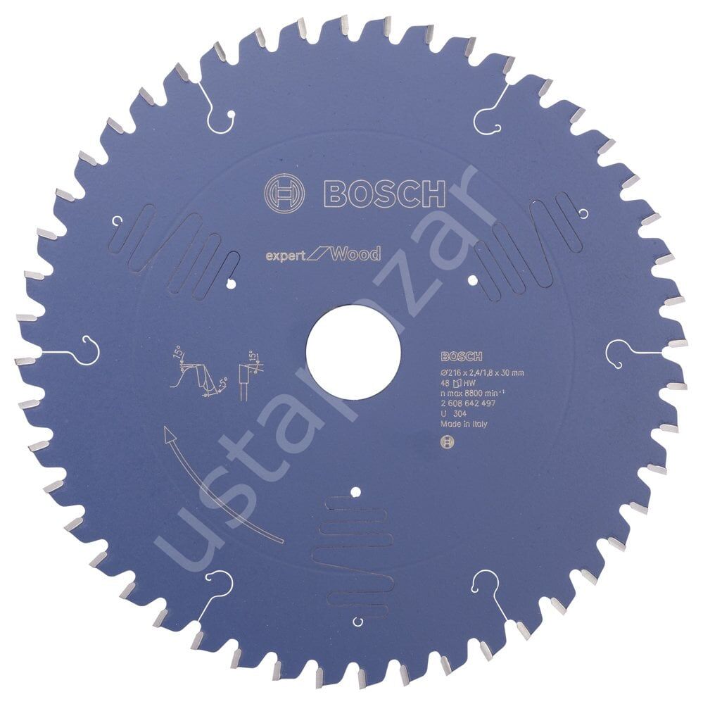 Bosch - Expert Serisi Ahşap için Daire Testere Bıçağı 216*30 mm 48 Diş 2608642497