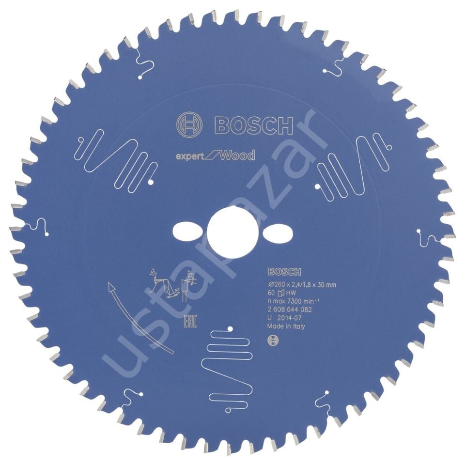 Bosch - Expert Serisi Ahşap için Daire Testere Bıçağı 260*30 mm 60 Diş 2608644082