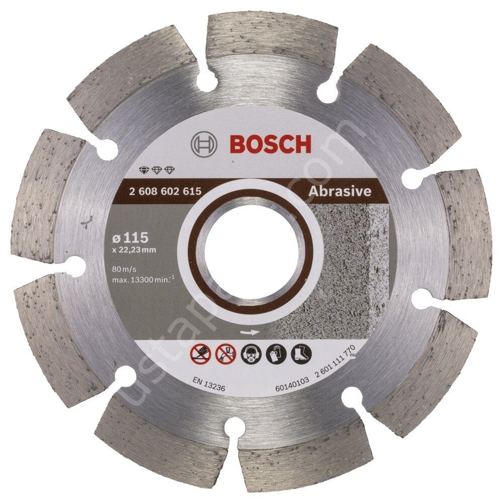 Bosch - Standard Seri Aşındırıcı Malzemeler İçin Elmas Kesme Diski 115 mm 2608602615