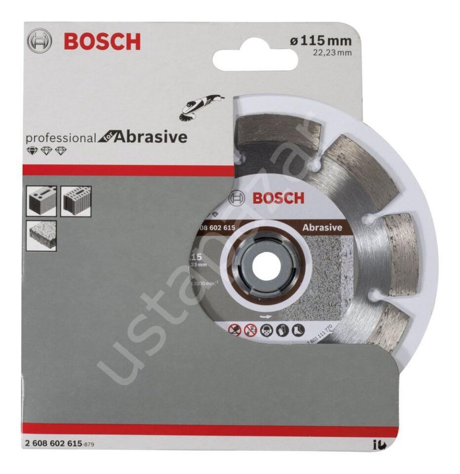Bosch - Standard Seri Aşındırıcı Malzemeler İçin Elmas Kesme Diski 115 mm 2608602615
