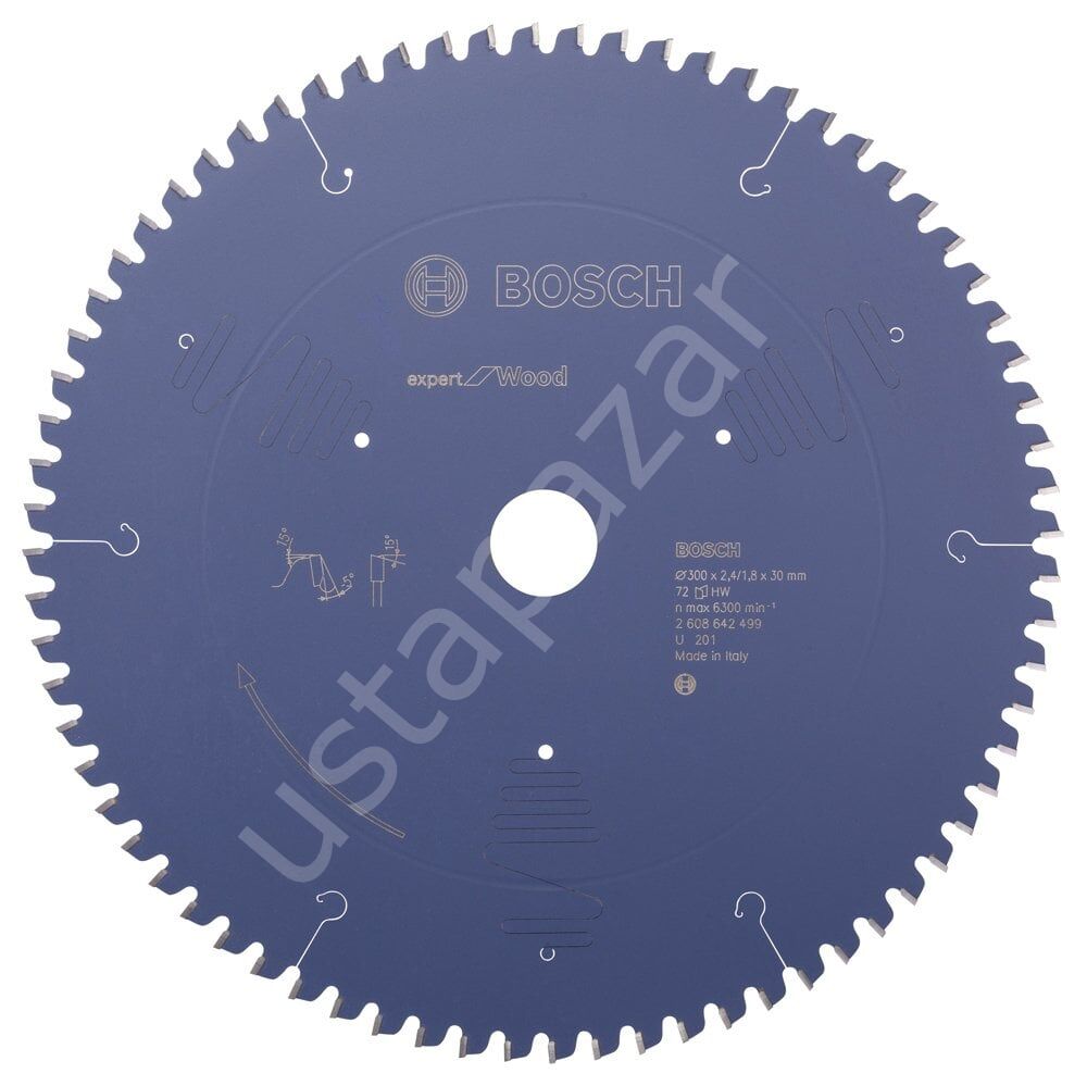 Bosch - Expert Serisi Ahşap için Daire Testere Bıçağı 300*30 mm 72 Diş 2608642499