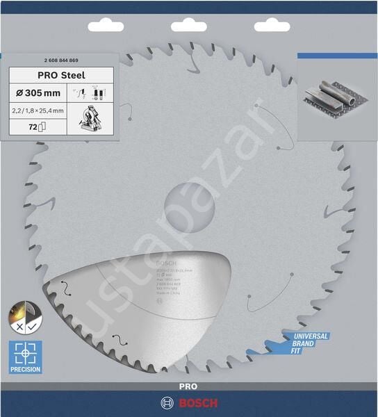 Bosch PRO Steel Daire Testere Bıç. 305*25,40 mm 72D 2608844869