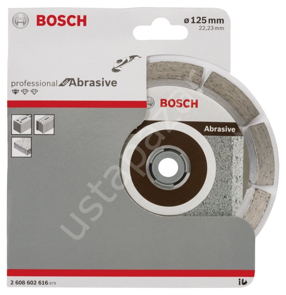 Bosch - Standard Seri Aşındırıcı Malzemeler İçin Elmas Kesme Diski 125 mm 2608602616